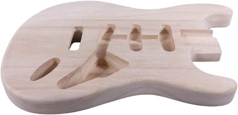 ModouString Electric Guitar Body Blank for Customization- Unfinished ST Style Paulownia Guitar Body for Luthiers, Soild Wood Lightweight - Image 2